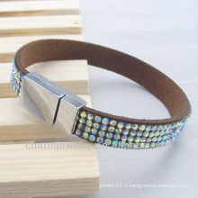 Slake Bracelet Aimant Bracelets à boucle avec strass